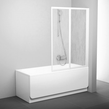 Шторка для ванны Ravak VS2 105 белая+рейн